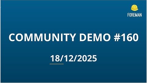 Foreman Community Demo #160