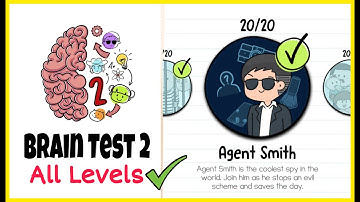 Brain Test 2 Tricky Stories AGENT SMITH All Levels 1-20 Solution Walkthrough