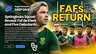Faf de Klerk is Back! Springboks Reveal Massive Squad for Barbarians