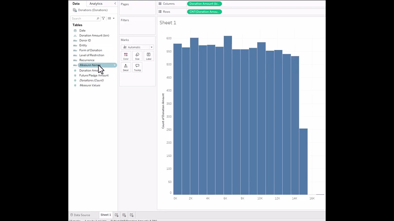 Fixing bin size Q4 Q5 Tableau Bootcamp