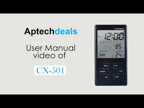 ApTechDeals CX-501 Digital LCD Display Hygrometer Thermometer Humidity Meter with Clock