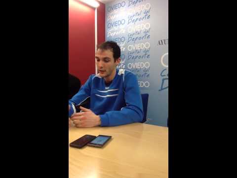 Lluís Tomàs, porter del Lleida, en roda de premsa