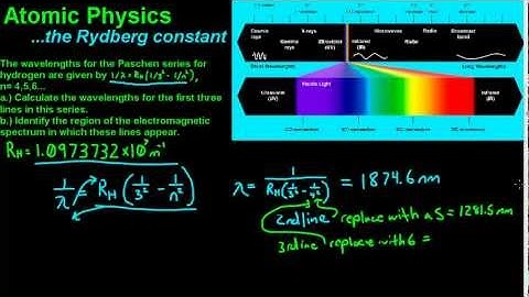 Atomic Physics Rydberg constant