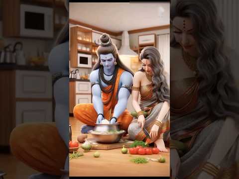 When Lord Shiva and Goddess Parvati fought over the TV remote #ai #mahadev #shortsfeed #viral