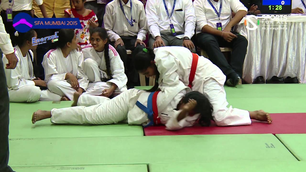 SFA Mumbai 2015 Judo C N Moolaram Vs Nikhil Shah Girls U12