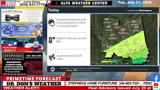 Weather Forecast For East Alabama and West Georgia