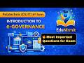 📢🔥Most Important Questions for Exam || e-Governance || CS/IT 4th Semester   @EduNirmit