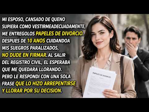 Mi esposo me pidió el divorcio por no saber vestirme, pero lo que le dije lo dejó en shock.