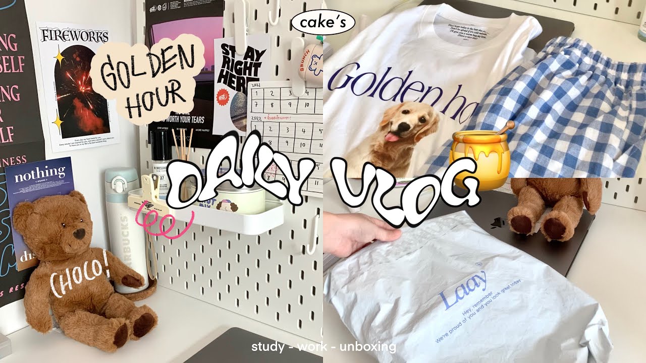 daily vlog 🧸🛒 • desk decor - unboxing Ikea แกะพัสดุ, แต่งโต๊ะ, ไปมหาลัย, muji 🥛