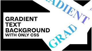 How to make Gradient Text background using HTML and CSS