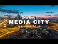 Dubai media city walking tour  an evening street exploration in dubai 