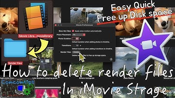 How to save up disk space in storage by deleting render files in iMovie 10.3 MacOS/Not enough space?