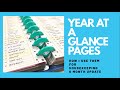 Year at a Glance pages for housekeeping tasks.  6 month update