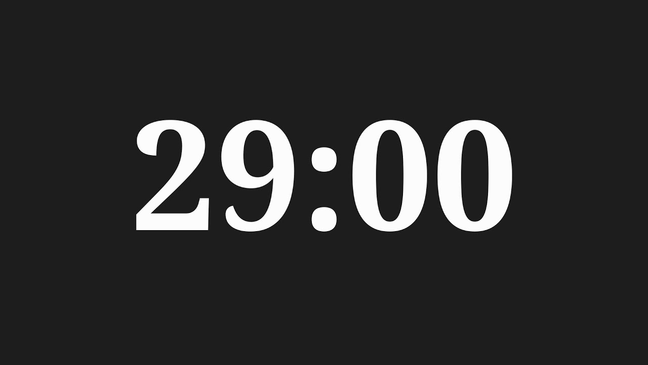 29 Minutes Countdown Timer - YouTube