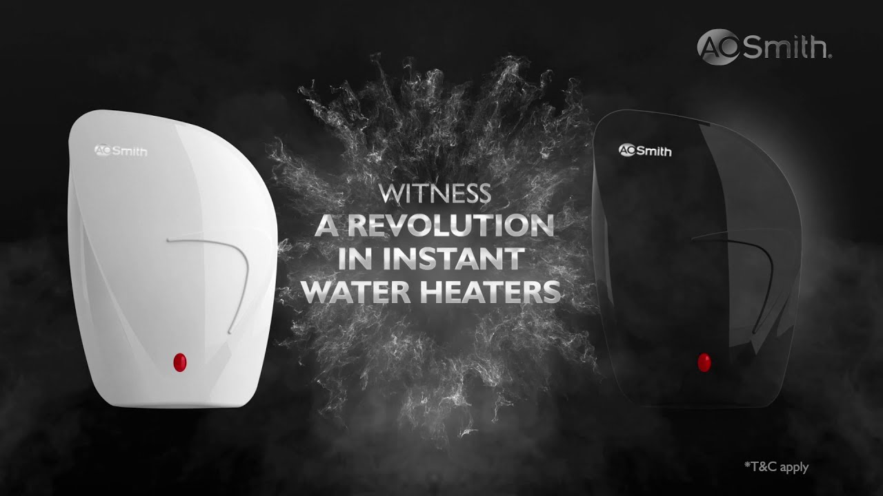 AO Smith Present Fast-ON Water Heater for Bathroom | Instant Water Heater  for Bathroom - YouTube