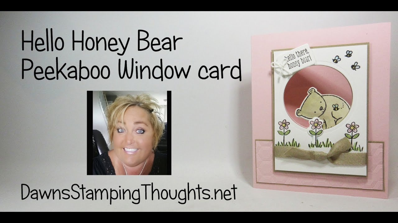 Hello Honey Bear Peekaboo Window card