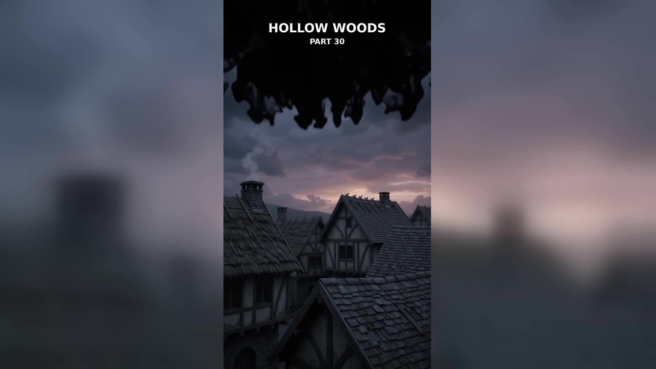 Hollow Woods, Part 30. Night returns over the village. A guard stands watch with a spear.  #Shorts
