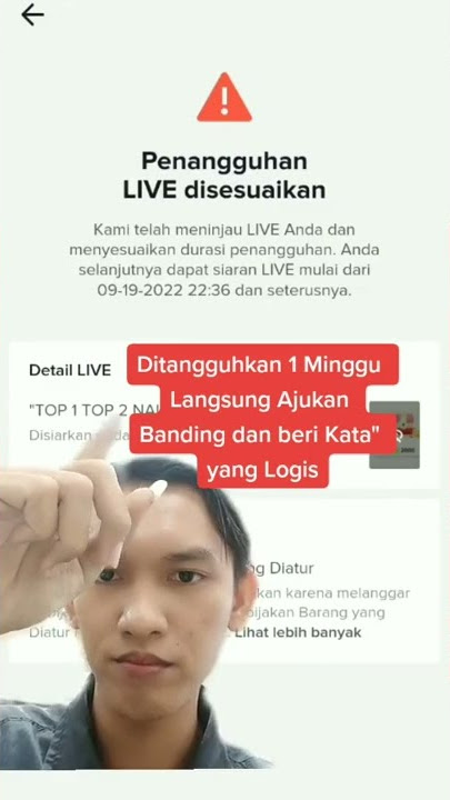 Diblokir Live Tiktok tetap tenang