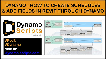 DYNAMO - Create Schedules and add fields in Revit using Dynamo