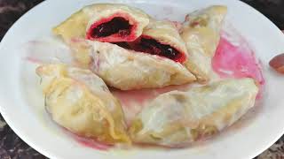 Вареники вишней, с. Пышное тесто, нежное. Бабушкиному рецепту, по.