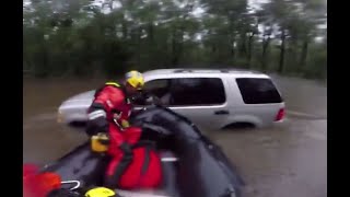 RAW VIDEO: L.A. crews rescue man from flooded car in Cumberland County