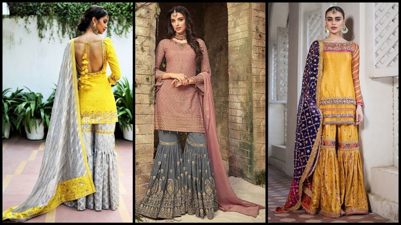 Pakistani garara dress designs// party wear sharara dress designs 2019