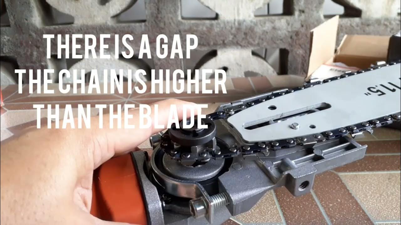 angle grinder chainsaw converter chain keeps getting loose fix YouTube