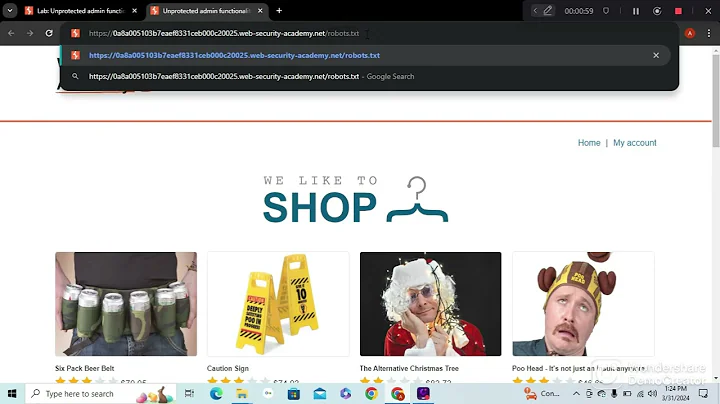 Broken Access Control -  Lab #1 : Unprotected Admin Functionality