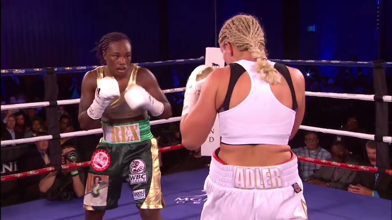 Кларесса Шилдс против Никки Адлер WBC супер средний вес,титул мира.2 раунд.