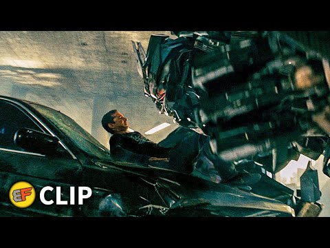 Bumblebee Rescues Sam x Mikaela - Barricade Attack Scene | Transformers Movie Clip Hd 4K