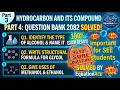 Hydrocarbon and its Compounds (Part 4): Important SEE Exam Questions & Solutions
