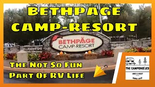 BETHPAGE CAMP RESORT  The Not So Fun Part of RV life.