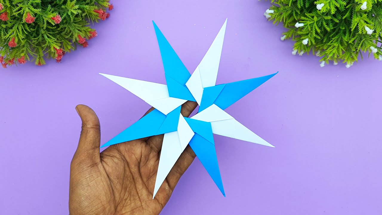 Handmade Origami Ninja Shuriken | DIY 8 Pointed Paper Ninja Star Making Ideas