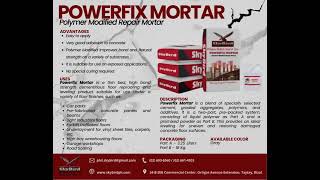 Powerfix Mortar - Polymer Modified Repair Mortar - Philippine Skybird Product