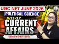UGC NET 2026 Political Science | NET Political Science Weekly Current Affairs Live | Mridvikaa Mam
