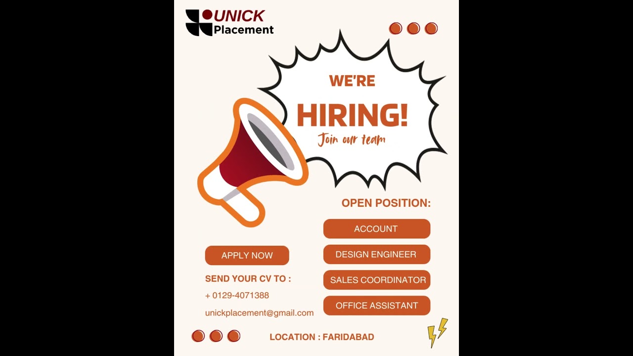 urgent hiring for all type jobs vacancy in Faridabad  