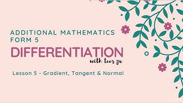 Tcer zu : Addmath F5 DIFFERENTIATION Lesson 5 - Gradient Tangent Normal