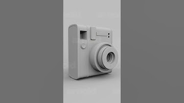 Fufi instant mini 40 | Camera model | 3D modeling | Autodesk Maya #modelviewer #surfacemodeling