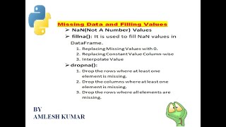fillna and dropna methods in DataFrame