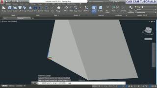 AutoCAD 2018 Tutorial for Beginners   43  HOW TO MAKE SOLID WEDGE IN AUTOCAD#