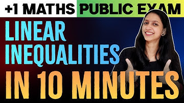 Plus One Maths Public Exam | Linear Inequalities | Full Chapter in 10 Minutes | Exam Winner +1