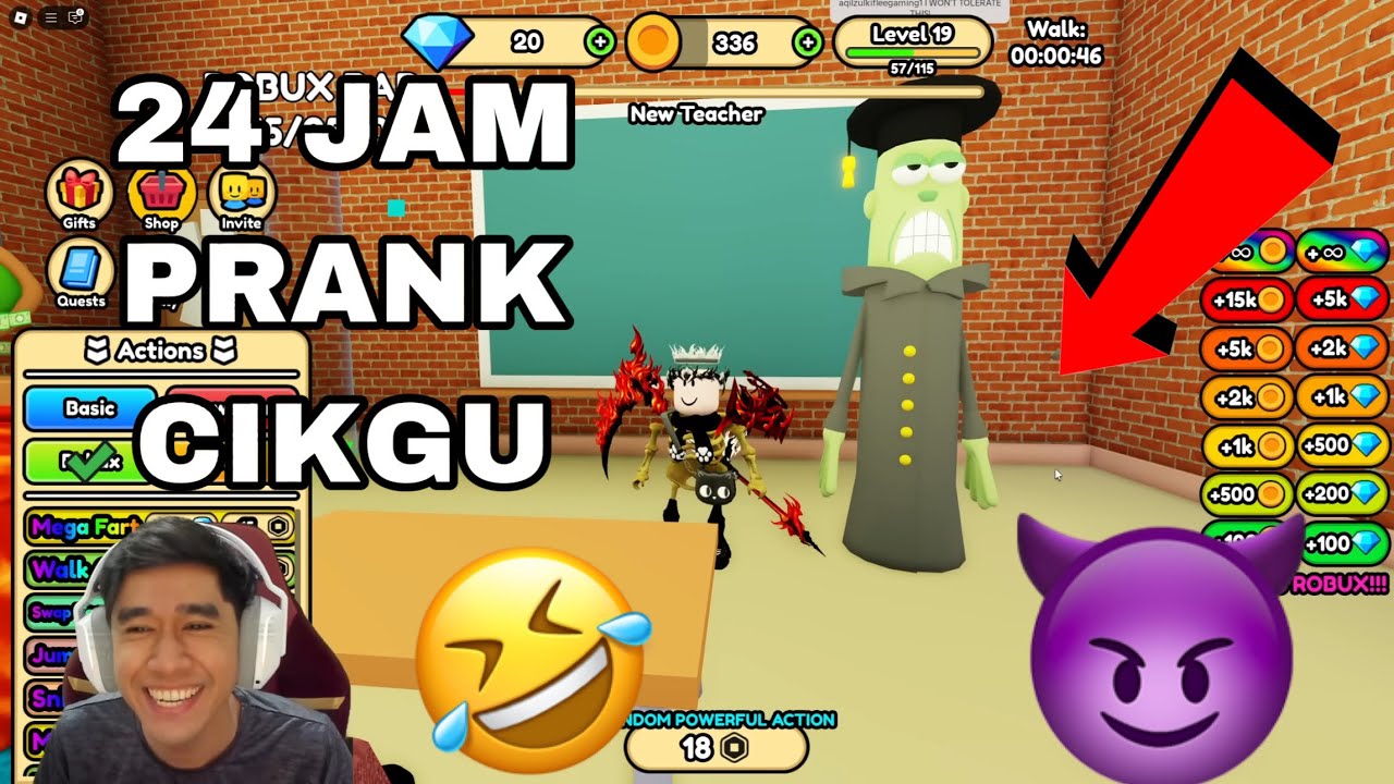 24 JAM PRANK CIKGU 😈 AKU KENTUT BUSUK DALAM KELAS 🤣