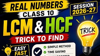 introduction of Real numbers, class-10, Trick to find Lcm and Hcf #cbseboardmaths #maths