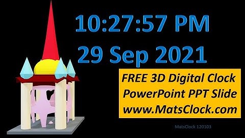 MatsClock 280103 - Free PowerPoint Digital Clock PPT Timer