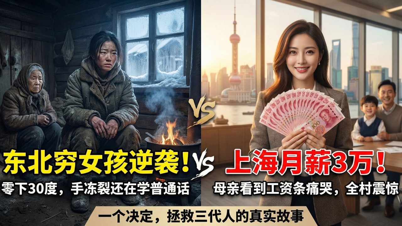 曾住冰屋的东北女孩，靠苦学普通话改变命运，月薪三万在上海扎根。这不仅是个人奋斗史，更是中国社会发展与人性温暖的真实写照。#国际新闻 #国际时事 #海外新闻 #世界新闻 #全球热点