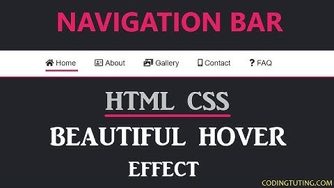 CodingTuting: Navigation Bar Hover Effects CSS | Animation on Navigation Bar HTML CSS | Navbar