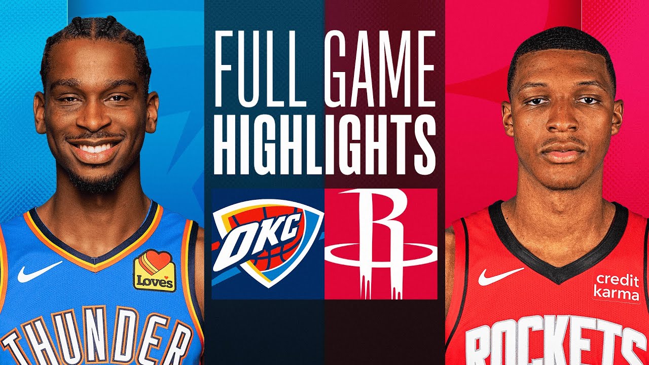 Exquisite Thunder 125-124 Rockets (oct 21, 2025) Game Recap Moment Illustration Exquisite Thunder 125-124 Rockets (oct 21, 2025) Game Recap Moment Illustration