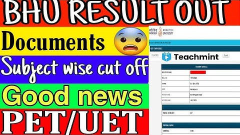 Bhu entrance result 2021|bhu result 2021| bhu cut off| bhu uet |bhu cut off marks 2021|‎@BHU WORLD