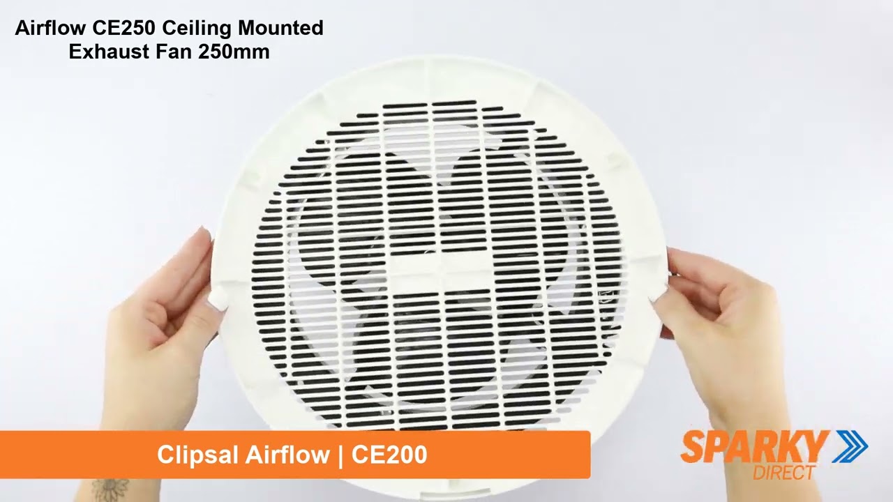Airflow CE200 Ceiling Mounted Exhaust Fan 200mm YouTube