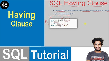 #48 Having Clause in SQL | SQL Tutorial